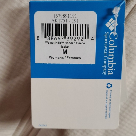 New Active  Hooded Fleece Columbia Jacket sz M - Picture 7 of 8